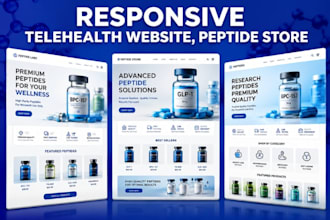 create telehealth website anti aging peptide ecommerce website that converts