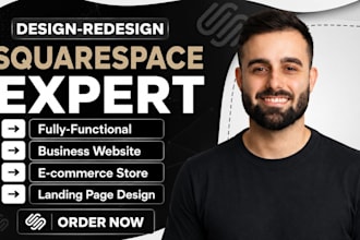 develop squarespace website landing page design redesign and fix squarespace bug