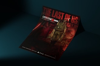 poster designs for video games, concerts, and advertising