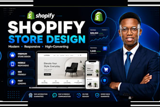 design shopify store, revamp and redesign a responsive ecommerce website