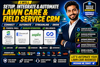 service autopilot housecall pro aspire setup lawn care landscaping connecteam