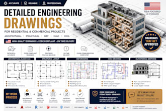 create detailed engineering drawings for residential and commercial project