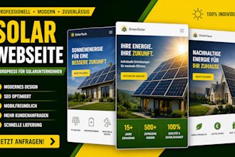 erstelle wordpress webseite für photovoltaik und solarunternehmen