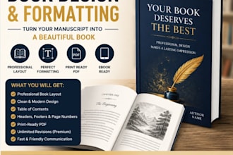 book typing and designing