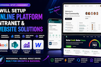 online skool community manager sharepoint intranet credit repair webflow website