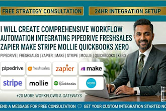 setup pipedrive crm freshsales zapier make stripe mollie quickbooks xero cyclr