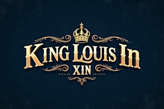 do make king louis xin vintage logo design