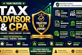 be your tax advisor, CPA, tax consultant, business consultant, and tax planner