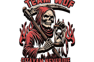 design high quality skull t shirt logo design with unlimited revision
