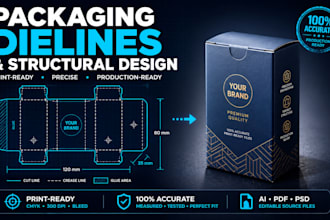 do structural packaging design and box dieline template