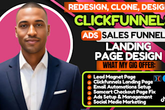 redesign clickfunnels landing page or clone sales funnel to clickfunnel 2 0