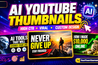 design a high CTR ai youtube thumbnail
