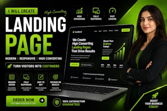 create attractive lending page in one peag website