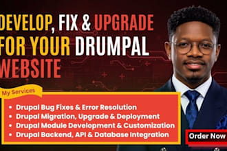 create a drupal website, fix issues, update and maintain drupal website