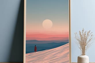 design custom printable wall art for your etsy or home