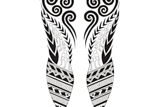 create custom and detailed tribal tattoo design