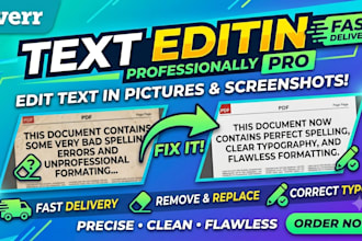edit text in pictures and screenshots professionally