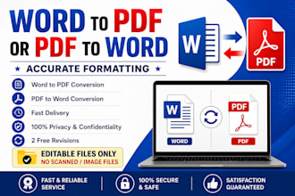 convert word to PDF or PDF to word with perfect formatting