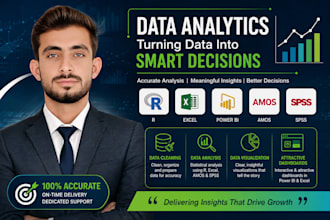 do data analysis, data cleaning, dashboard designing using excel, powerbi and r