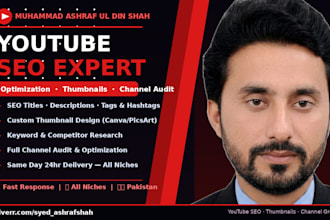 do youtube SEO, titles, tags, description and thumbnail