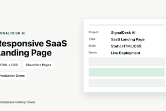 build a responsive landing page for your saas startup