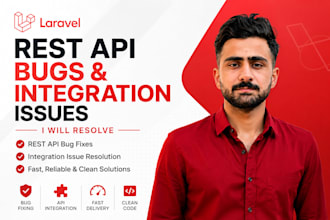 resolve laravel rest API bugs and integration issues