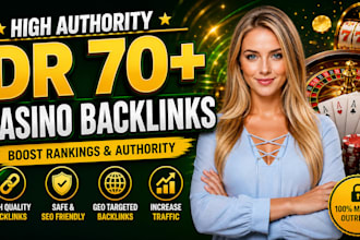 build da 40 DR 70 igaming backlinks for poker and slots sites