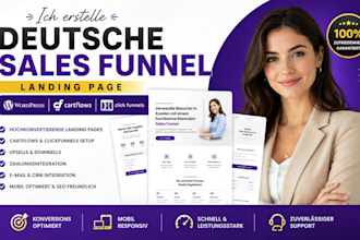 build german wordpress sales funnel landing page with cartflows clickfunnel