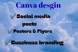 desgin professional canva social media posts ,flyers and posters