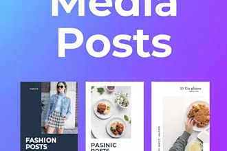 design food restaurant posts and social media posts in canva