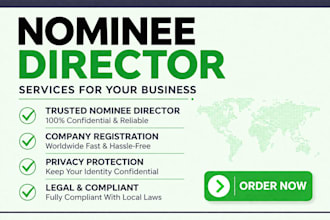 provide  UK nominee director services with company registration worldwide