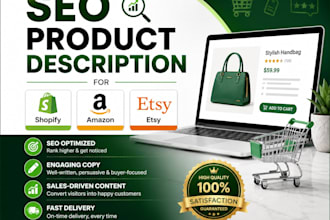 write SEO product description for shopify, amazon, and esty