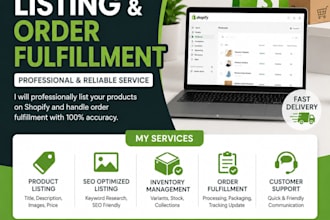 shopify product listing and order fulfillment