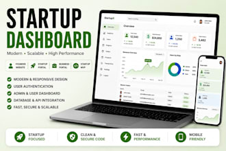 build a react startup dashboard