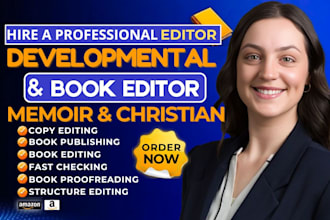 developmental editing, line editing, proofreading for memoir, christian book