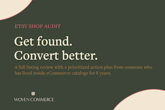 audit your etsy shop and give you a clear action plan to get more sales