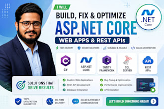 build fix or optimize asp dot net core web apps and rest apis