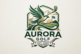 design a professional golf logo for your brand or team