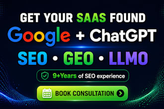 be your saas SEO GEO and llmo consultant