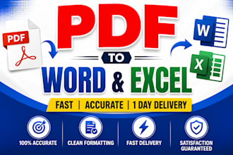 convert scanned PDF to word and excel format