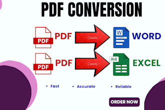 convert scanned PDF to word and excel format