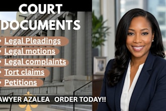 draft legal pleadings, motions, complaints, and petitions