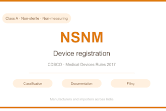 class a nsnm medical device with cdsco