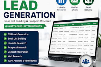 do b2b lead generation, email list building, and prospect research