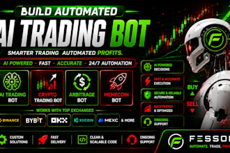 build automated ai trading bot, crypto trading bot, arbitrage bot, memecoin bot