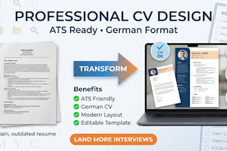 do CV resume designs, redesign CV for german people, resume template