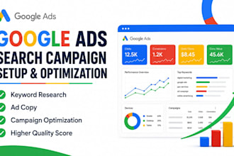 set up and optimize google ads search campaigns