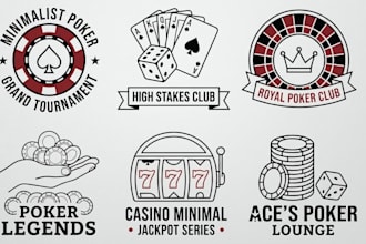 do professional minimalist poker chip or poker logo design
