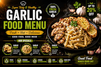 design a professional food menu