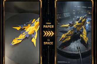 create ai concept art from your paper model or sketch